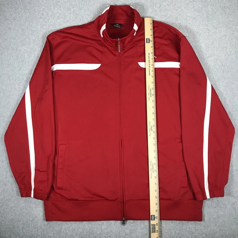 Jordan Jacket Mens XXL Red White Full Zip Jumpman Track Mock Neck